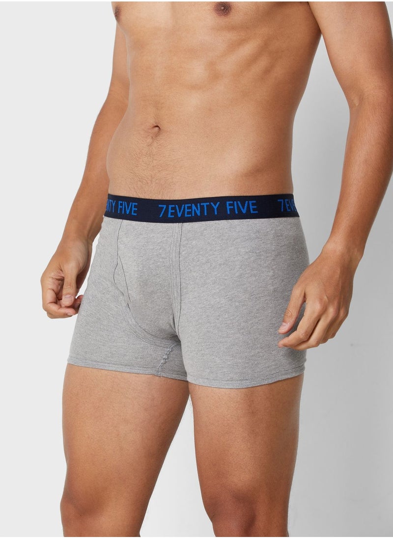 3 Pack Waist Band Trunks With Antibacterial Finish