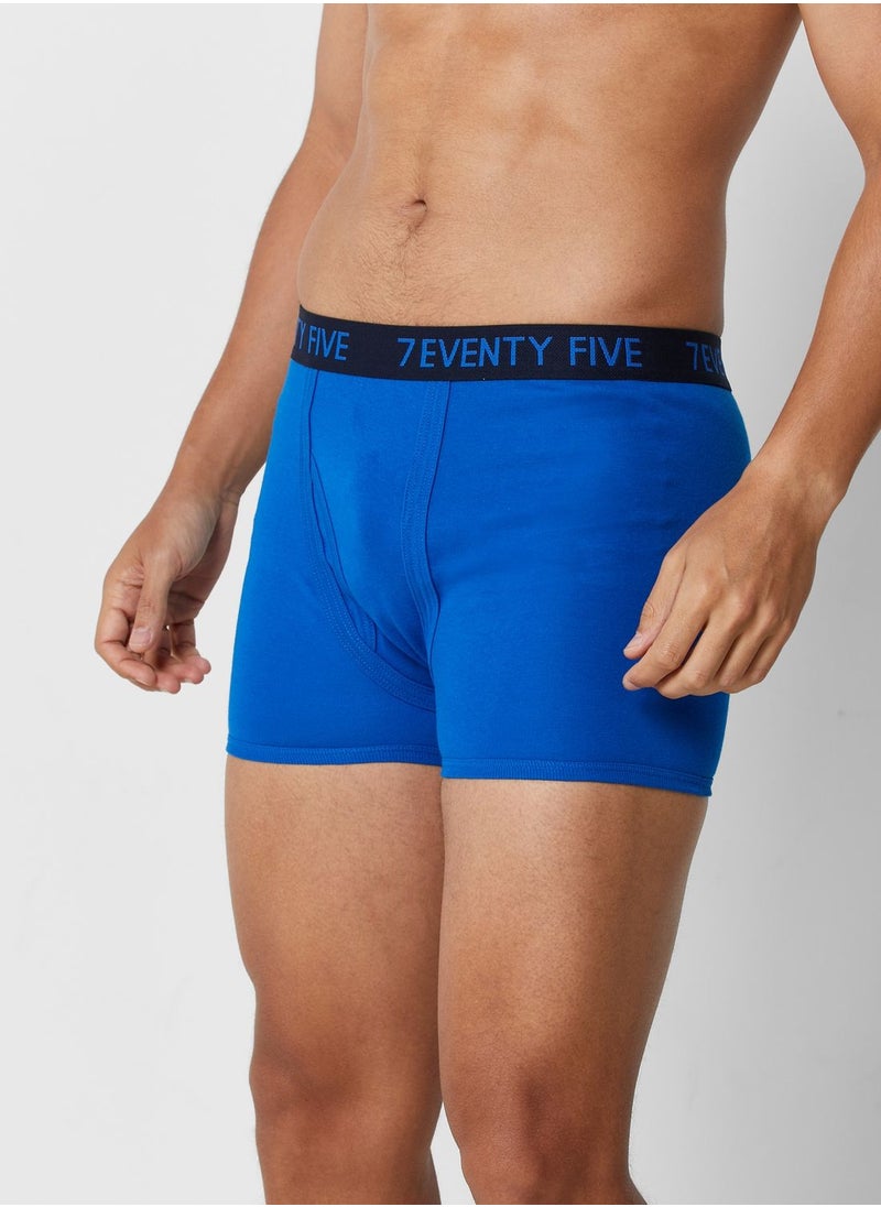 3 Pack Waist Band Trunks With Antibacterial Finish