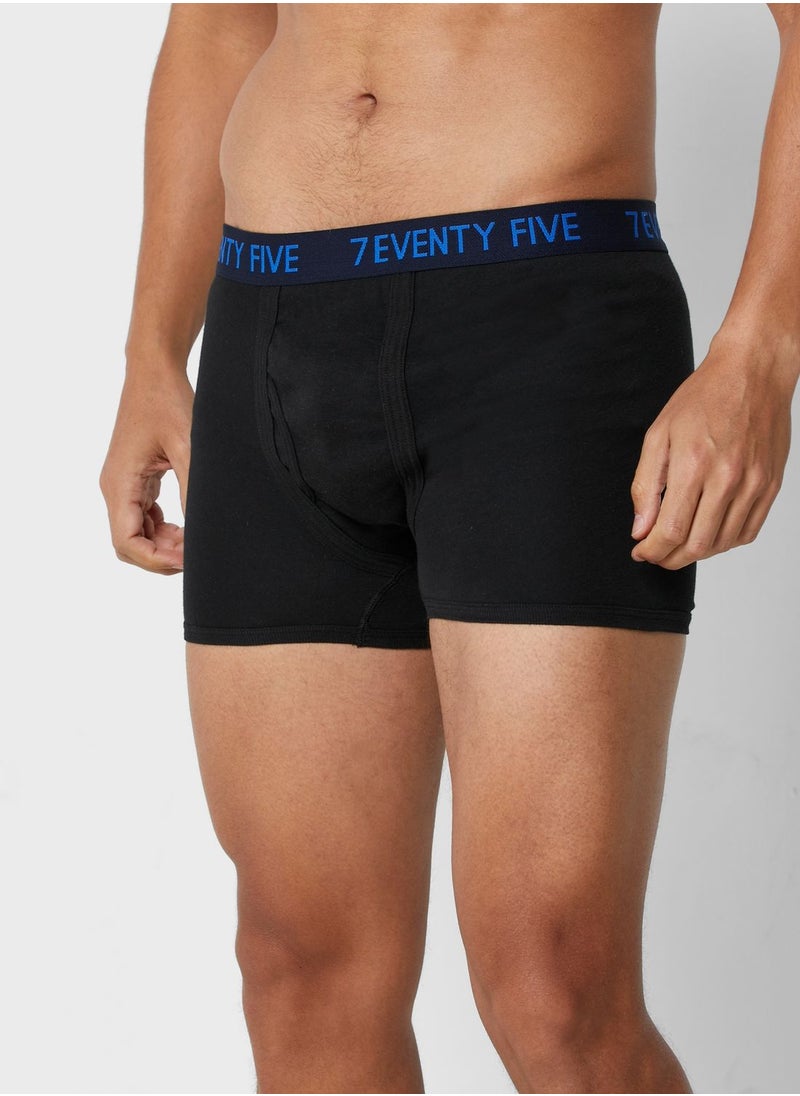 3 Pack Waist Band Trunks With Antibacterial Finish