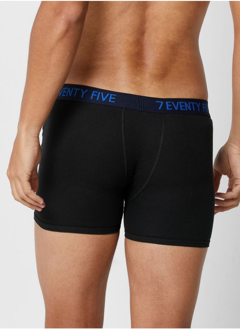 3 Pack Waist Band Trunks With Antibacterial Finish