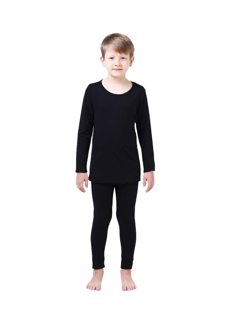 Children's solid color thermal underwear sets Soft tops and bottoms Children's soft sleepwear sets