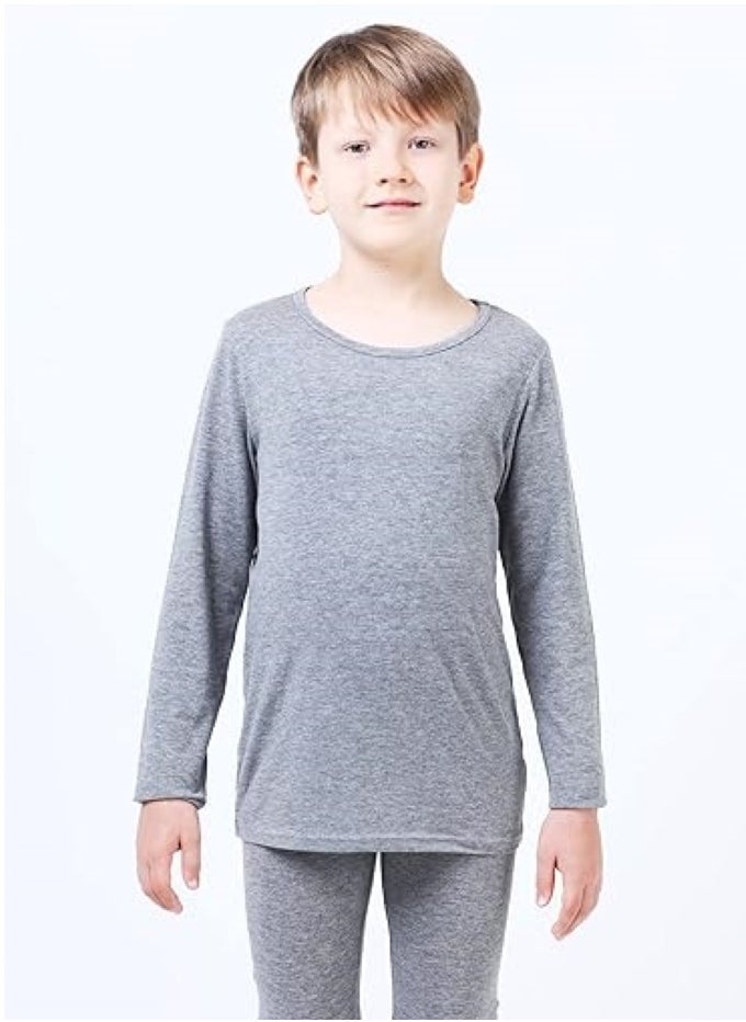 Children's solid color thermal underwear sets Soft tops and bottoms Children's soft sleepwear sets