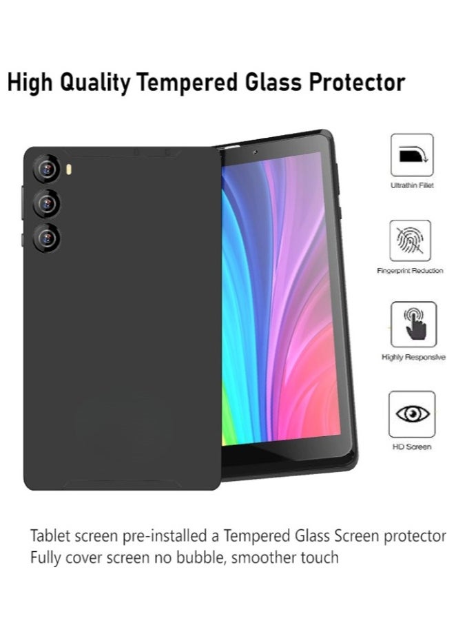 CM835 tablet Wi-Fi 5G screen size 8 inches type LTE equipped with 256 GB storage memory with 8 RAM provides a giant battery with a capacity of 8000 mAh for long-term use new version Black color (Modern version)