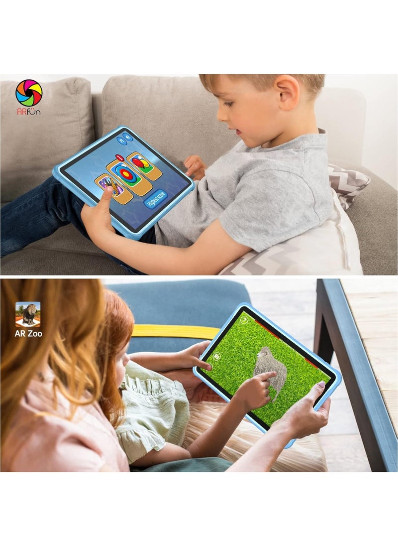 Android 13 Tablet for Kids, 10 inch WiFi Kids Tablet, Toddler Tablet with Shockproof Case, Parental Control, 6000mAh, 2GB RAM, 64GB ROM, HD IPS Touch Screen, Dual Camera , Google Play, YouTube(Blue)