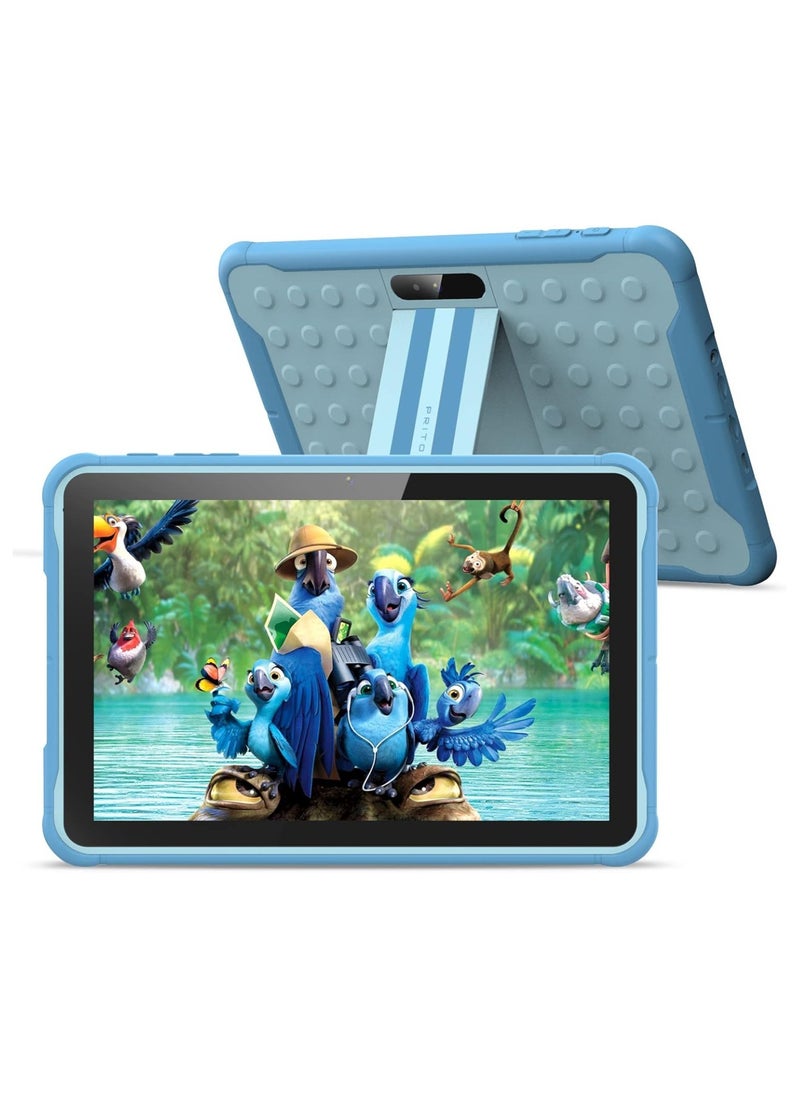 Android 13 Tablet for Kids, 10 inch WiFi Kids Tablet, Toddler Tablet with Shockproof Case, Parental Control, 6000mAh, 2GB RAM, 64GB ROM, HD IPS Touch Screen, Dual Camera , Google Play, YouTube(Blue)