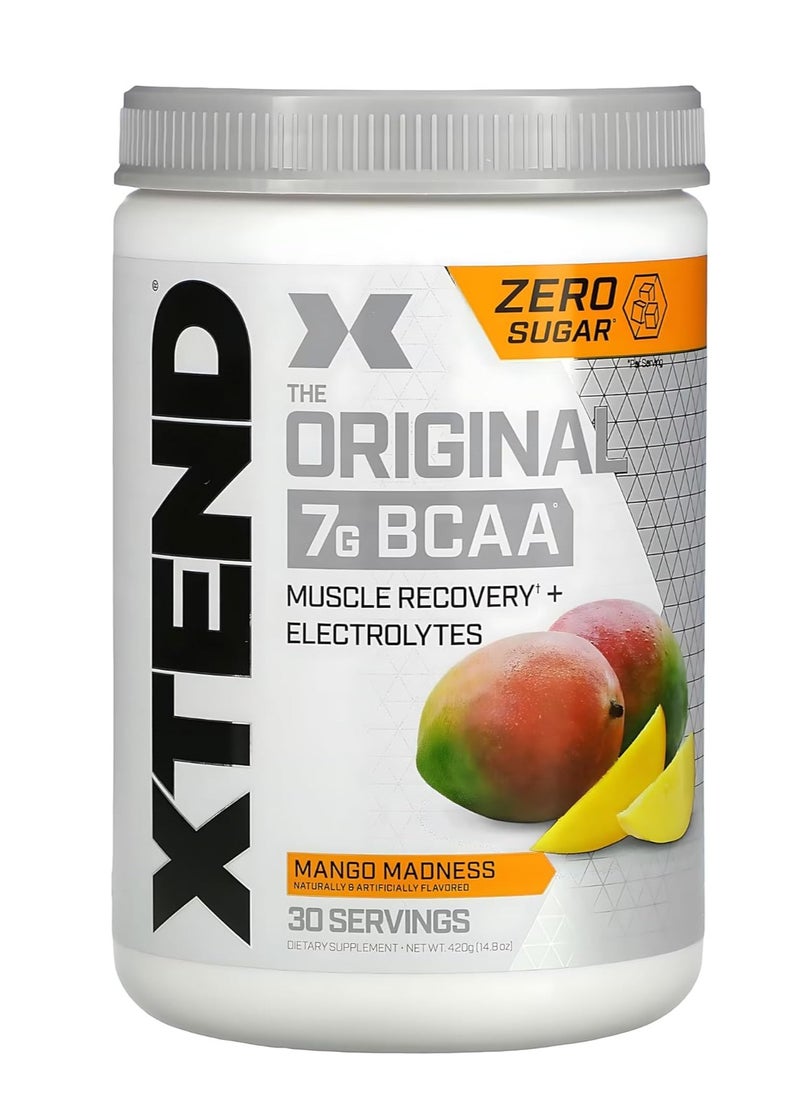 XTEND Original BCAA Mango Madness – Muscle Recovery & Hydration (Zero Sugar, 30 Servings)