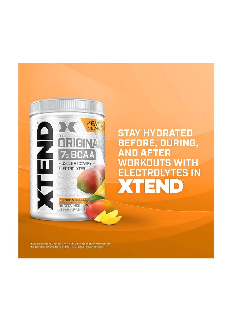 XTEND Original BCAA Mango Madness – Muscle Recovery & Hydration (Zero Sugar, 30 Servings)