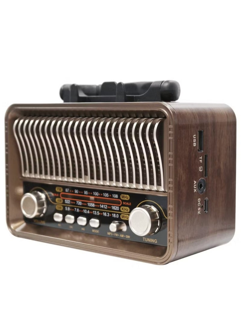 RADIO PARLANTE ANTIGUO ESTILO VINTAGE M-1232BT