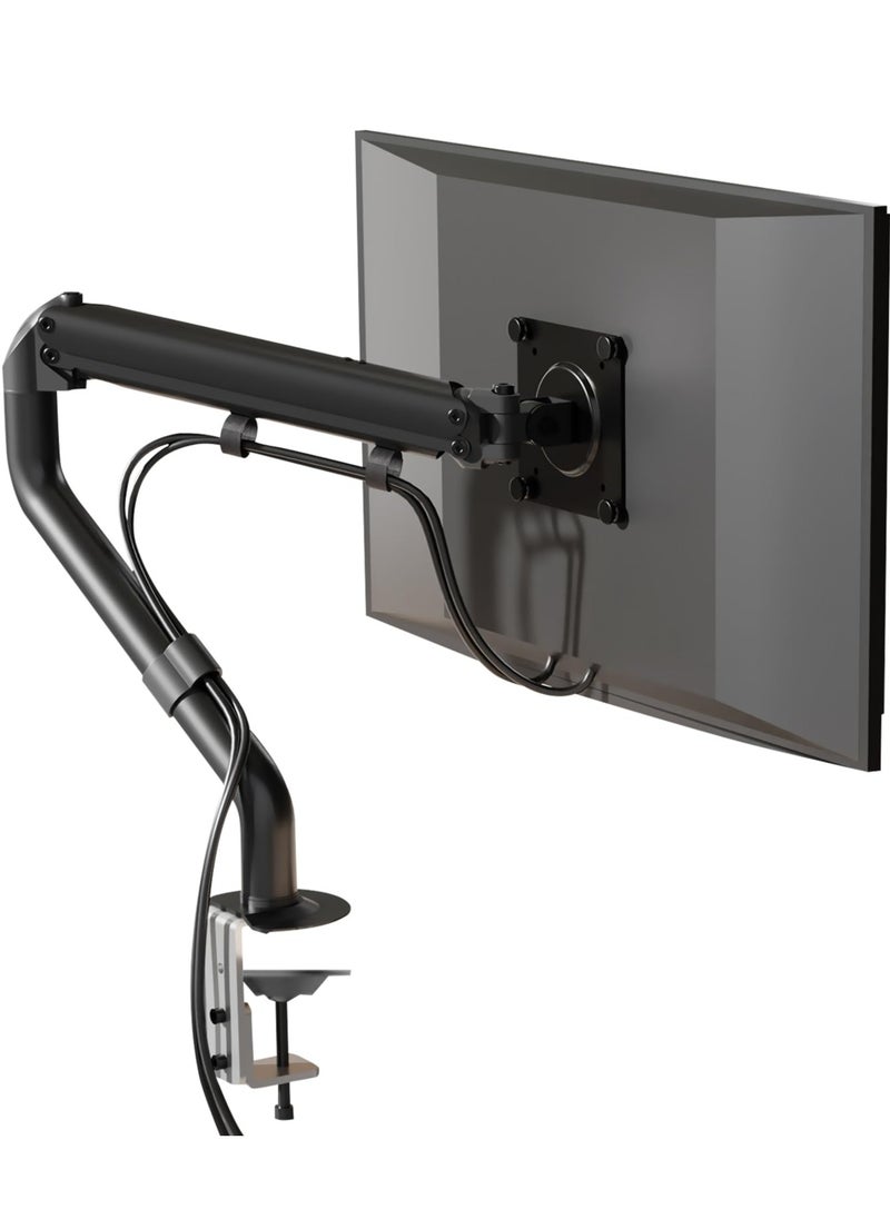 Single Monitor Arm for 17-32Inch Flat/Curved Screen,Gas Spring Computer Monitor Arm, Load Capacity 1-9.5 KG (Black)