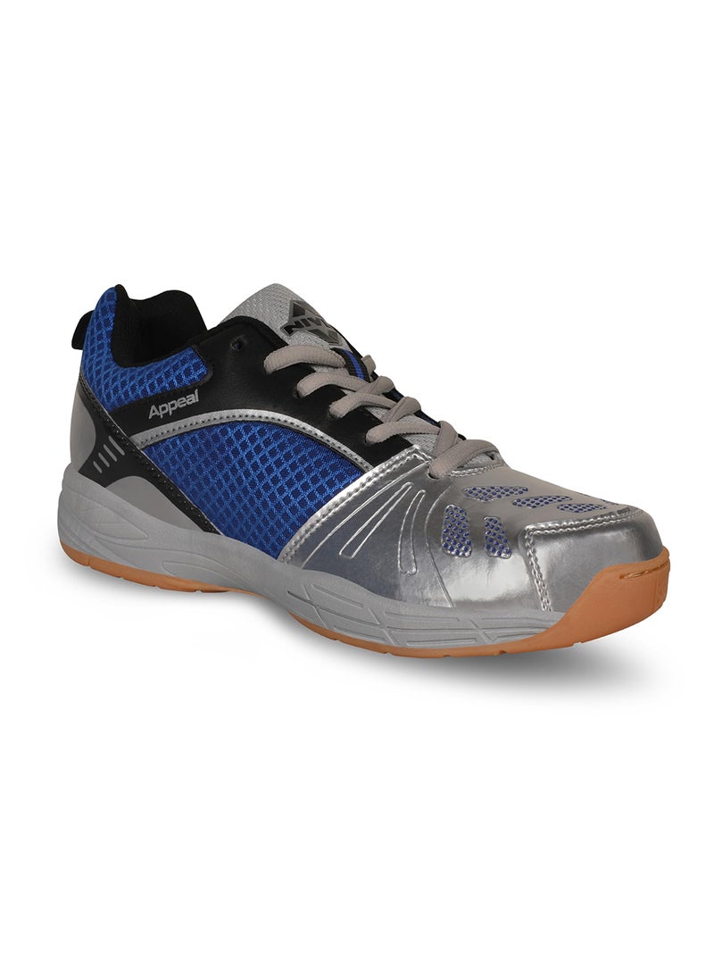 Appeal Non-Marking Badminton Shoes | Size: 4 UK/ 5 US/ 38 EU | Material: Synthetic | For Men & Boys | Lightweight | Breathable mesh with PU Coated | Flexibility and Stability | Ideal for Sports