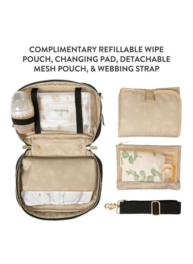 Diaper Clutch 3.0 - Crossbody Diaperbag With Changing Pad, Detachable Pouch And Wipes Case. Machine Washable - Black