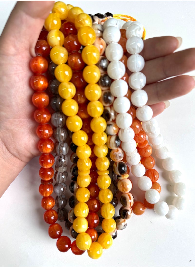 6 Pack/33 Resin Beads/Tasbih/12mm