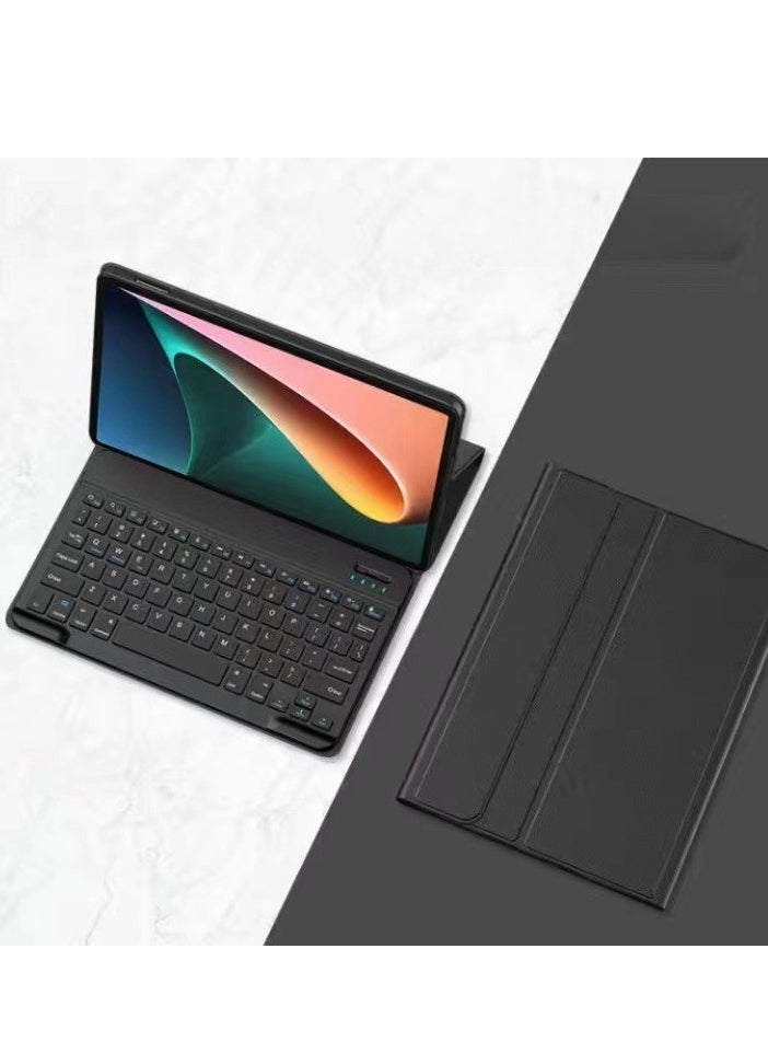 Arabic and English Keyboard Case for Xiaomi Pad 6 Max 14-inch 2023, Detachable Wireless Keyboard Slim Leather Smart Cover For  Xiaomi Pad 6 Max