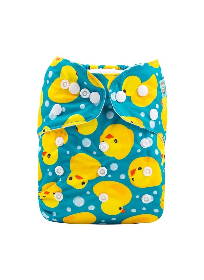 Baby Cloth Diapers One Size Adjustable Washable Reusable For Baby Girls And Boys 1 Pack With 2 Inserts H114-2T