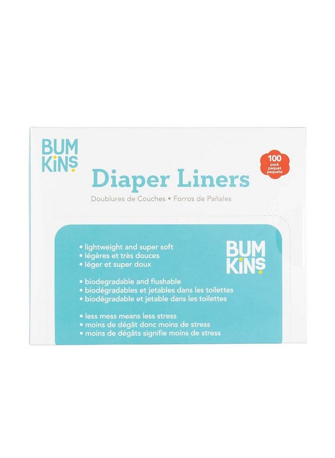 Disposable Cloth Fabric Diaper Liner, Biodegradable, Neutral, 100 Count (Pack Of 1)