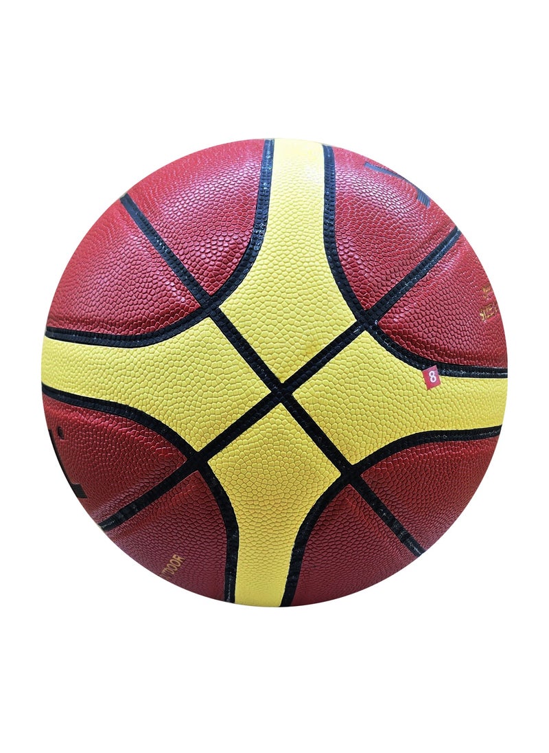 Basketball Size 7 Indoor/Outdoor Official Regulation Size Streetball Rubber Basketball Deep Channel Construction Made For Unisex Men And Women Youth And Adult For Professional Training And Games