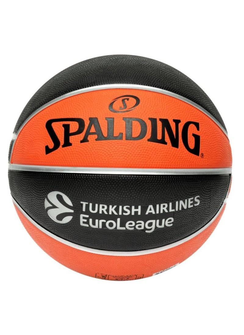 Euroleague Varsity TF-150 Basketball, Black/Orange, Size 7 – High-Quality, Official Game Ball