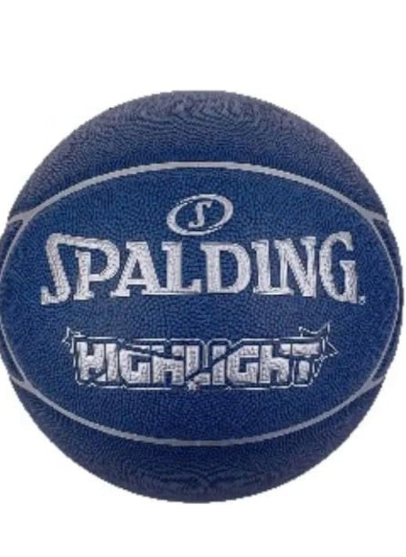 SPLD Highlight Comp Basketball, Blue/Silver, Size 7 – High-Performance, Rubber