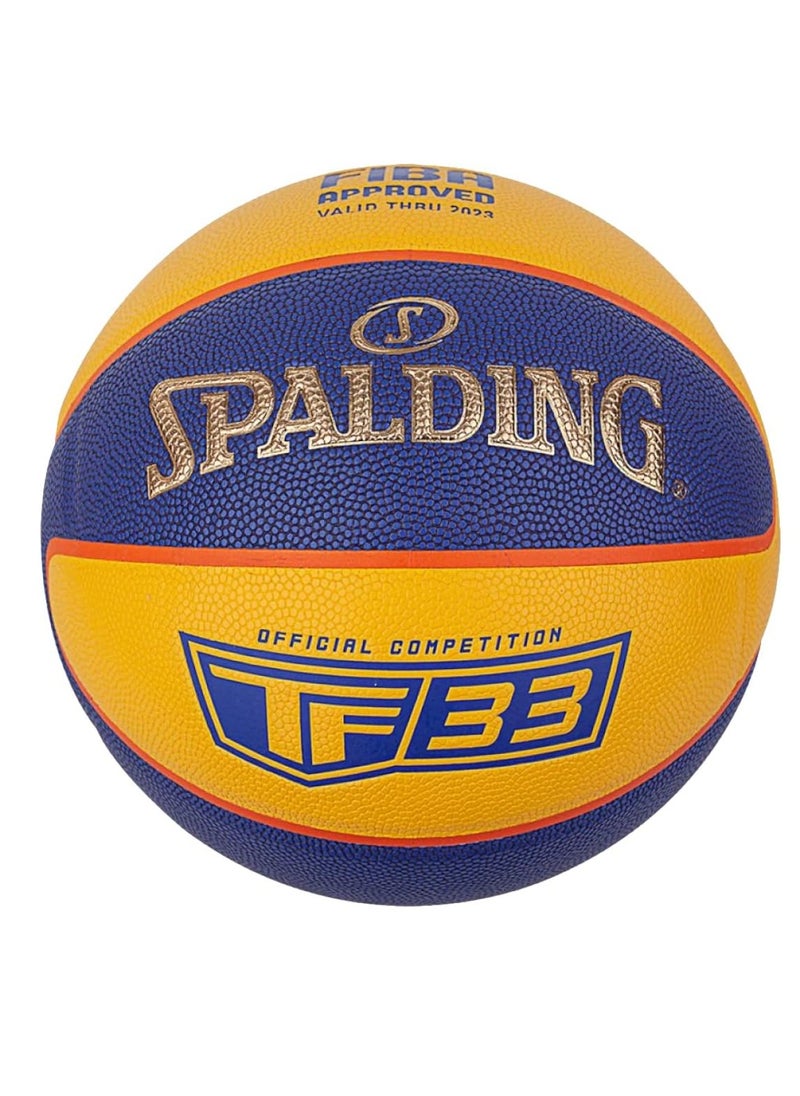 76862Z Basketball, Blue/Yellow, Size 6 – Indoor/Outdoor, Kids’ Size