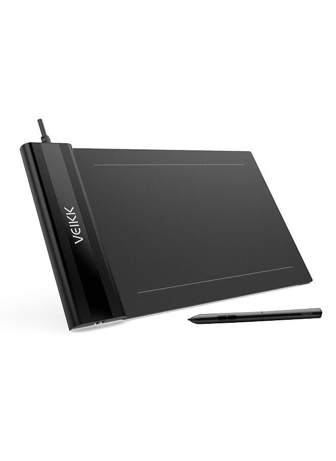 S640 Graphics Digital Tablet with Battery-free Pen 8192 Levels Pressure Sensitivity Electronic Drawing Tablet Compatible With Android Windows Mac