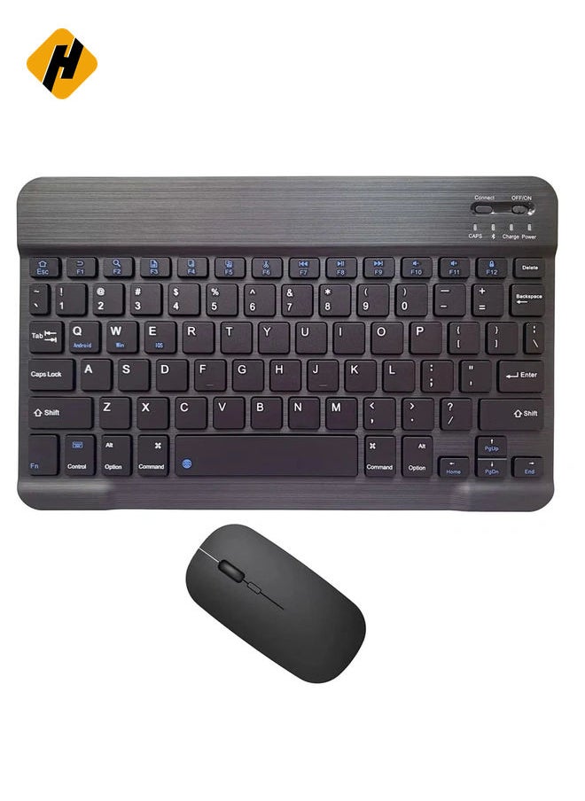 Arabic and English Bluetooth Keyboard and Mouse Combo Ultra Slim Portable Compact Wireless Mouse Keyboard Set for IOS Android Windows Tablet Phone iPhone iPad Pro Air Mini