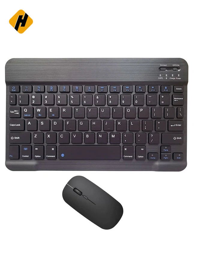 Arabic and English Bluetooth Keyboard and Mouse Combo Ultra Slim Portable Compact Wireless Mouse Keyboard Set for IOS Android Windows Tablet Phone iPhone iPad Pro Air Mini