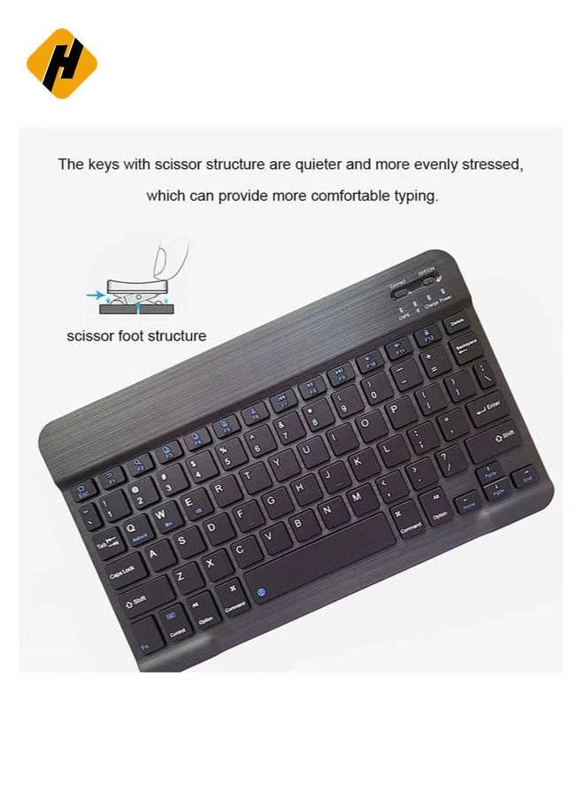 Arabic and English Bluetooth Keyboard and Mouse Combo Ultra Slim Portable Compact Wireless Mouse Keyboard Set for IOS Android Windows Tablet Phone iPhone iPad Pro Air Mini