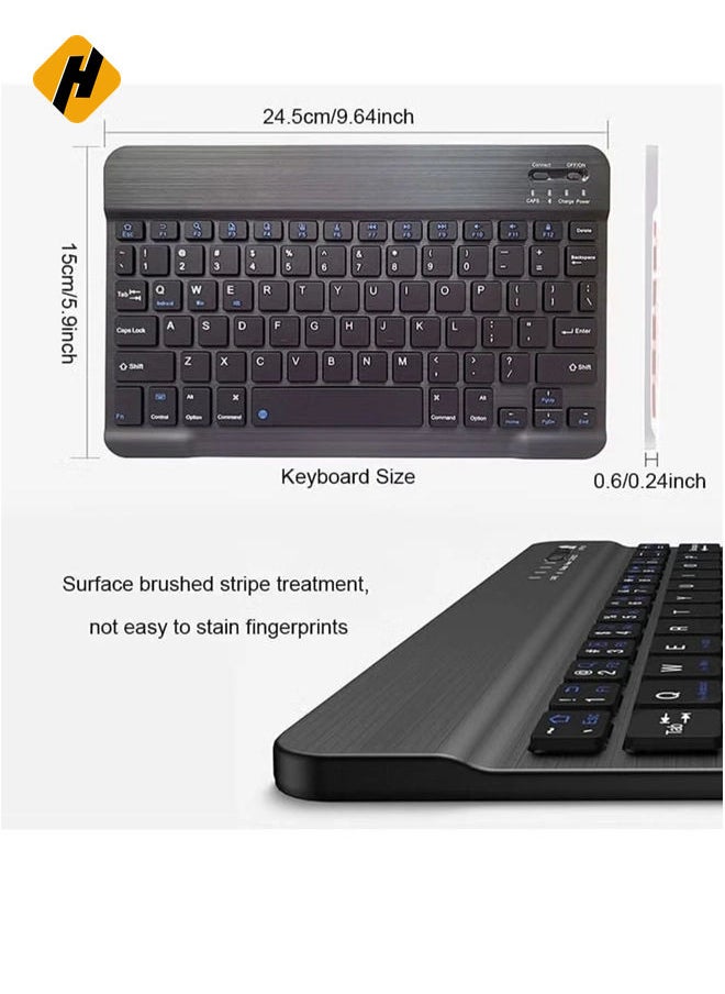 Arabic and English Bluetooth Keyboard and Mouse Combo Ultra Slim Portable Compact Wireless Mouse Keyboard Set for IOS Android Windows Tablet Phone iPhone iPad Pro Air Mini