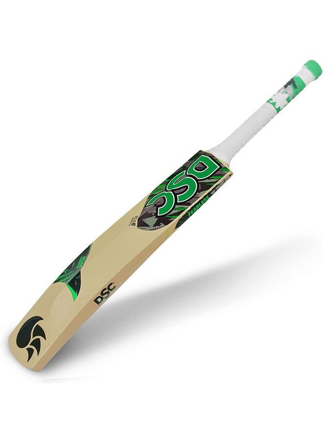 Roar Hunter Kashmir Willow Tennis Cricket Bat | Size: 4 | Unisex | Material: Wood | Massive Edges | For Dominating Strokes | Crossweave Tape on Face