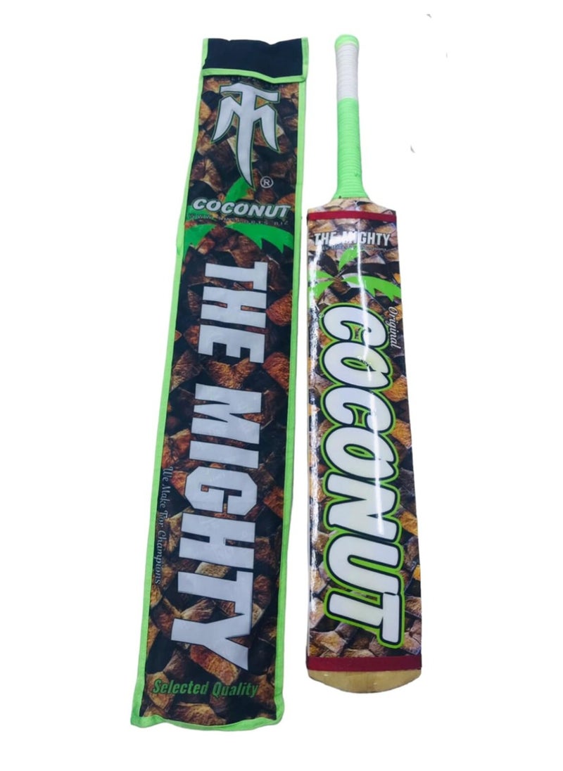 THE MIGHTY Professional Edition Cricket Bat for Tennis Ball and Tape Ball Cricket with Cover - , Precision Craftsmanship, and Elite Performance