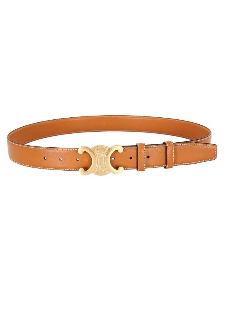 Double C Arc de Triomphe Belt Women's Leather-90/95/100/105/110cm