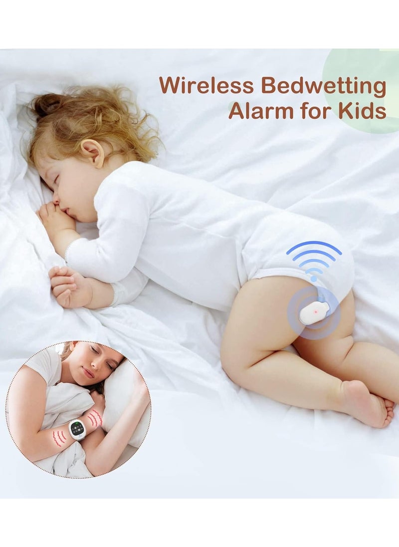 2-in-1 Wireless Bedwetting Alarm & Potty Watch for Kid Elder Adult, Potty Training Watch Rechargeable Bed Wetting Alarm Customizable Potty Watch Nighttime Potty Training Potty Reminder Watch