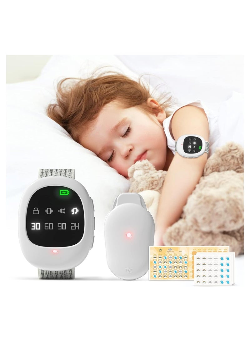 2-in-1 Wireless Bedwetting Alarm & Potty Watch for Kid Elder Adult, Potty Training Watch Rechargeable Bed Wetting Alarm Customizable Potty Watch Nighttime Potty Training Potty Reminder Watch