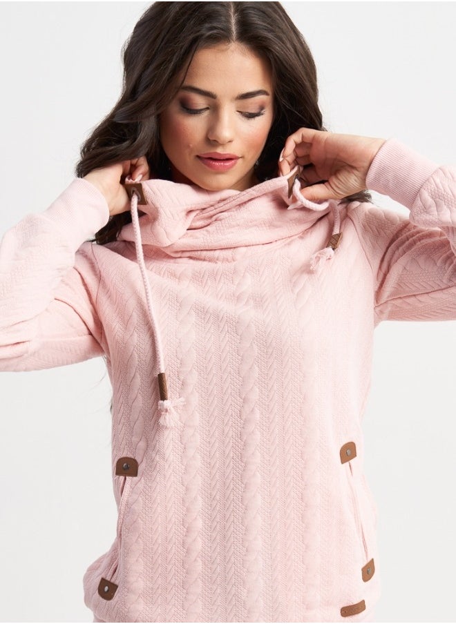 Light Pink Hooded Sweater