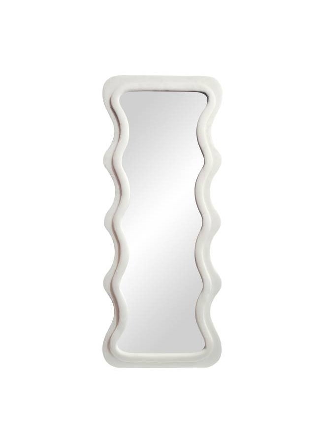 Cream Wavy Shaped Full Length Mirror, Size 178X12X78 Cm