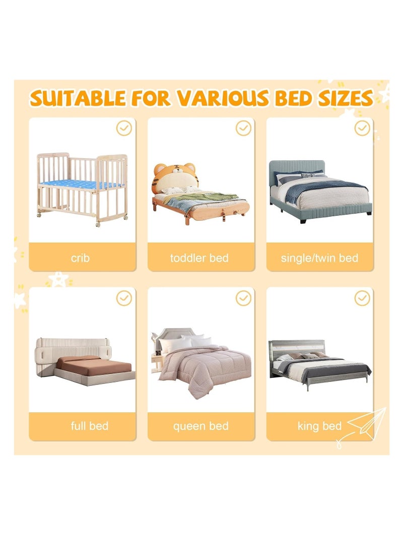 Foldable Crib Bed Rail Guard Upgraded Child Guardrail,Adjustable Heights & Foldable Portable Bedrail Extra Tall Child Safety Side Railing Guards for Kids (180cm)