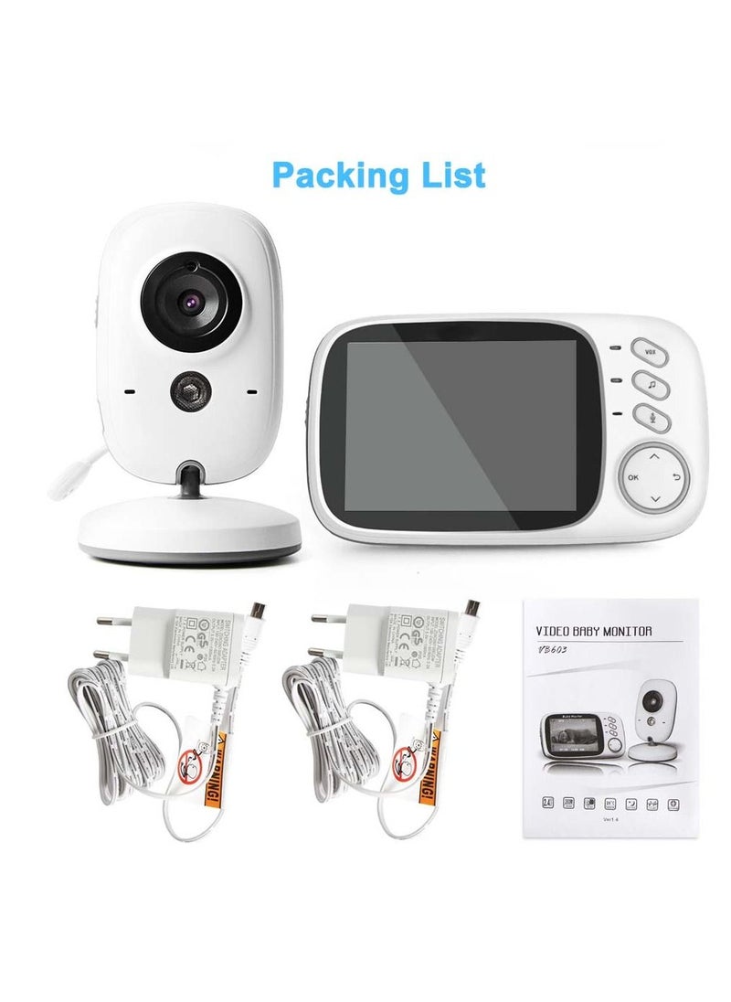 VB603 Video Baby Monitor 2.4G Mother Kids Two-way Audio Night Vision Video Surveillance Cameras With Temperature display Screen