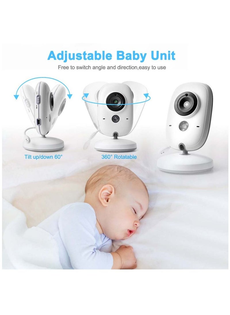 VB603 Video Baby Monitor 2.4G Mother Kids Two-way Audio Night Vision Video Surveillance Cameras With Temperature display Screen