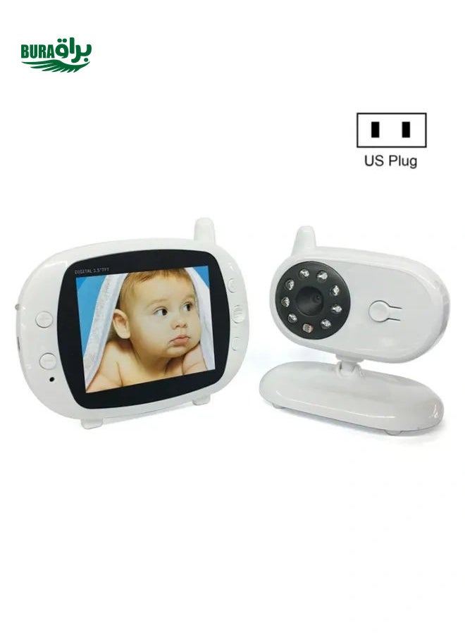 BM850 3.5 inch Wireless Video Color Baby Monitor Night Vision Temperature Monitor(US Plug)