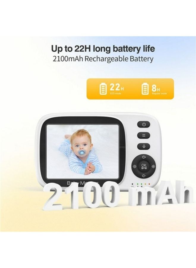 MC632A 2 Way Voice Talk Temperature Monitoring Baby Camera 3.2 inch Screen Baby Monitor(UK Plug)