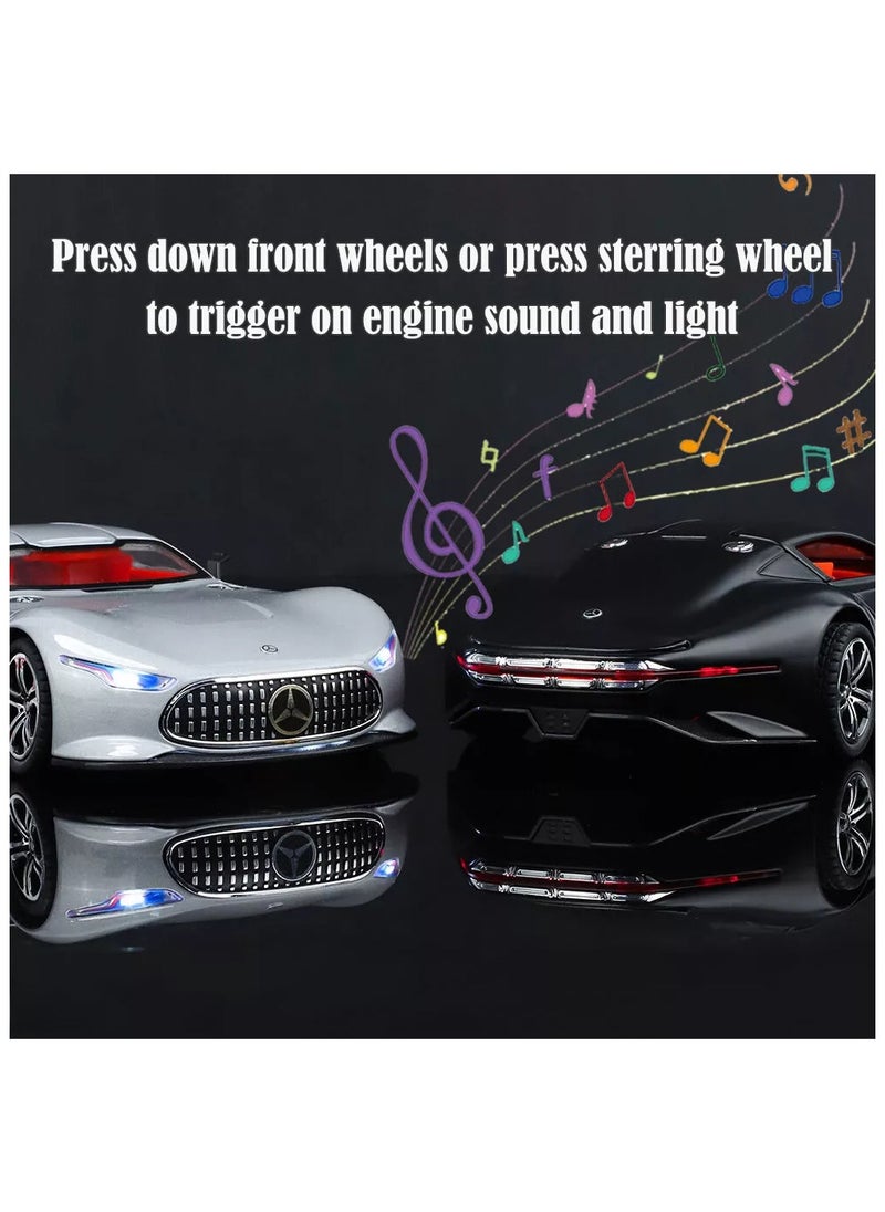 1: 24 AMG Vision GT Fast and Furious Alloy Car Model Diecasts Toy With Sound and Light Vehicles Decoration Toys For Kids Gift