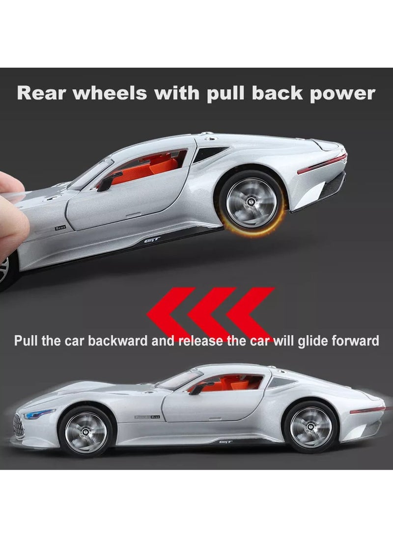 1: 24 AMG Vision GT Fast and Furious Alloy Car Model Diecasts Toy With Sound and Light Vehicles Decoration Toys For Kids Gift