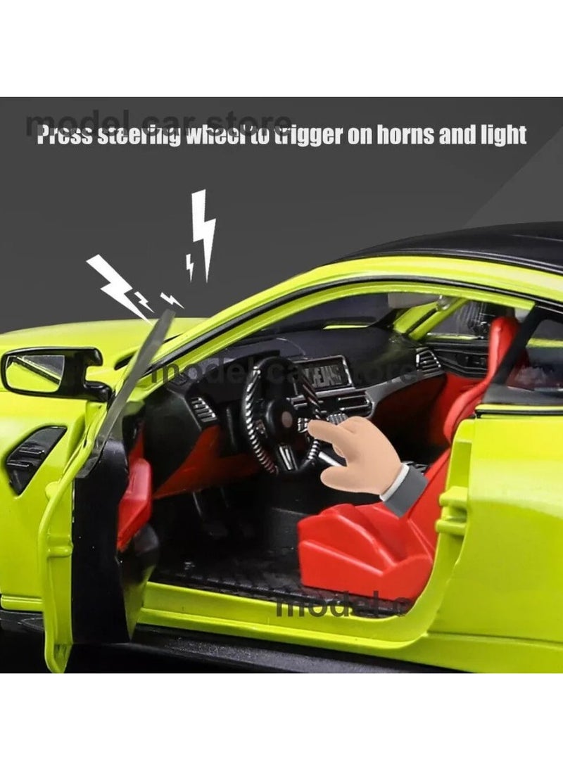 1:24 M4 Coupe Alloy Sports Car Model Diecast Metal Toy Racing Car Vehicles Model Simulation Sound Light Collection kids Gift