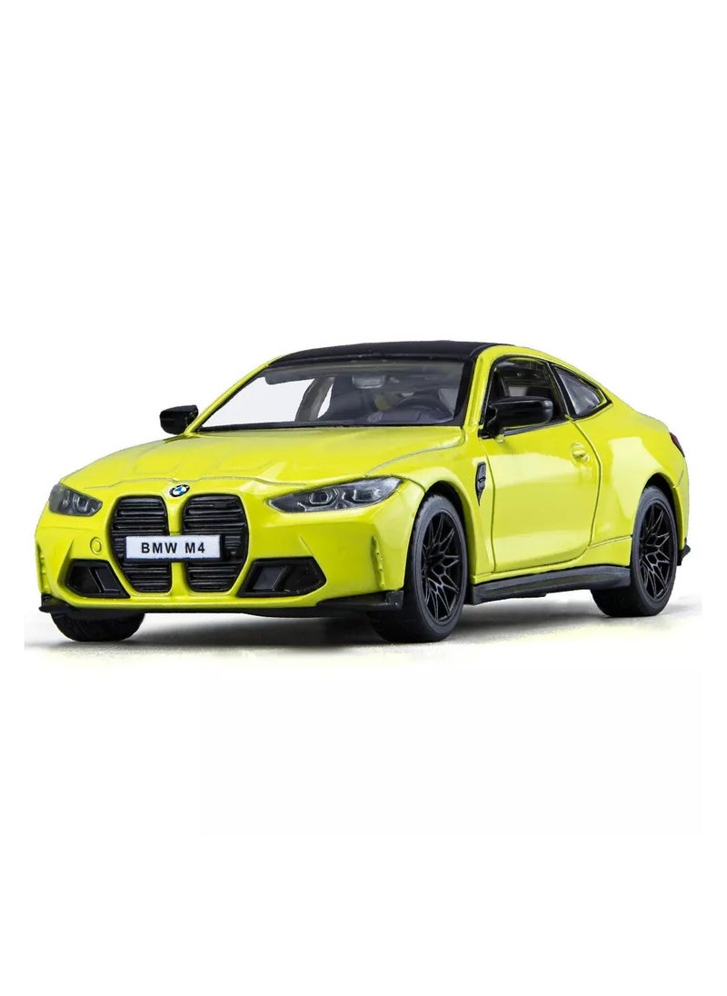 1:24 M4 Coupe Alloy Sports Car Model Diecast Metal Toy Racing Car Vehicles Model Simulation Sound Light Collection kids Gift