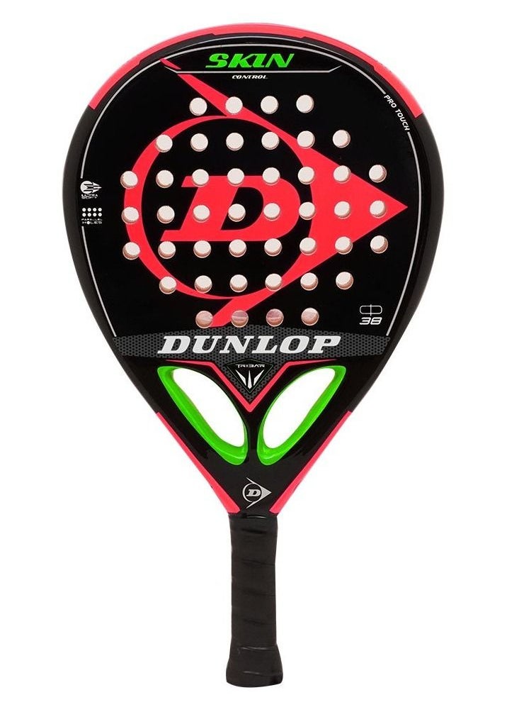 Dunlop Skin Control Padel Racket, Black/Green/Red, Unisex Adult