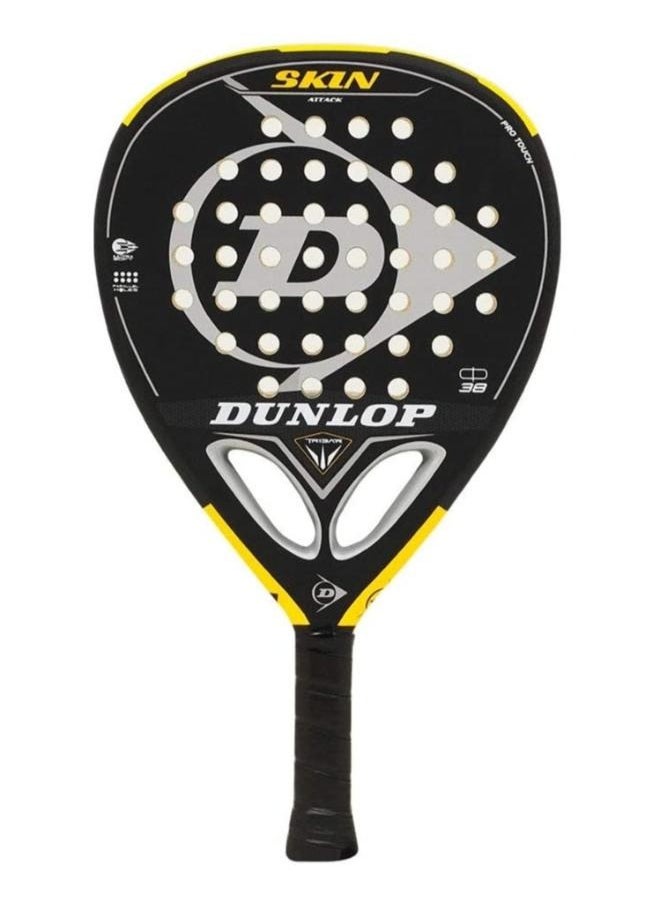 Dunlop Skin Control Padel Racket, Black/Grey/Yellow