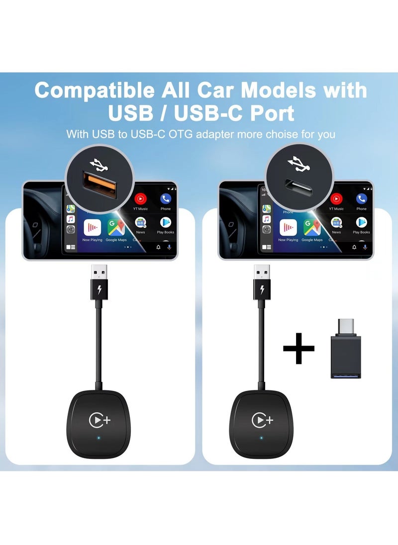 Wireless CarPlay Adapter, Magic Box CarPlay Wireless Adapter Supports Netflix, YouTube, and Tiktok Stream Media Play, for OEM Wired CarPlay to Wireless Dongle, Fits for Cars from 2016 & iOS 10+ Phone