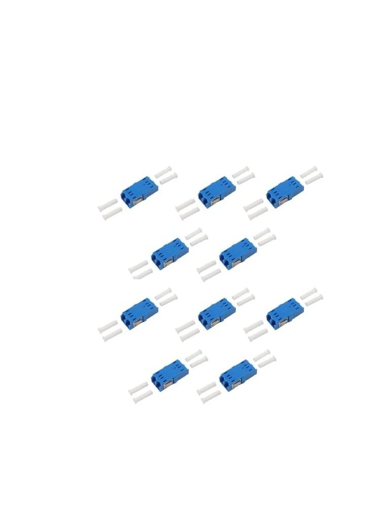 DKURVE® LC/UPC Single Mode Coupler Duplex Connect Two Duplex LC/LC Patch Cords [Pack of 10]