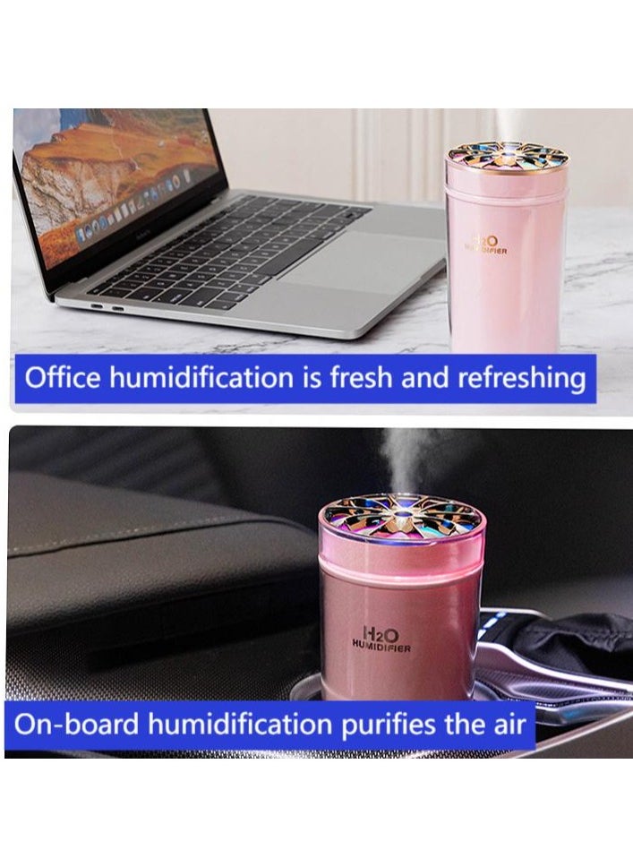 New USB Mini Car Home Office Humidifier Aromatherapy Large Fog Volume Colorful Night Light