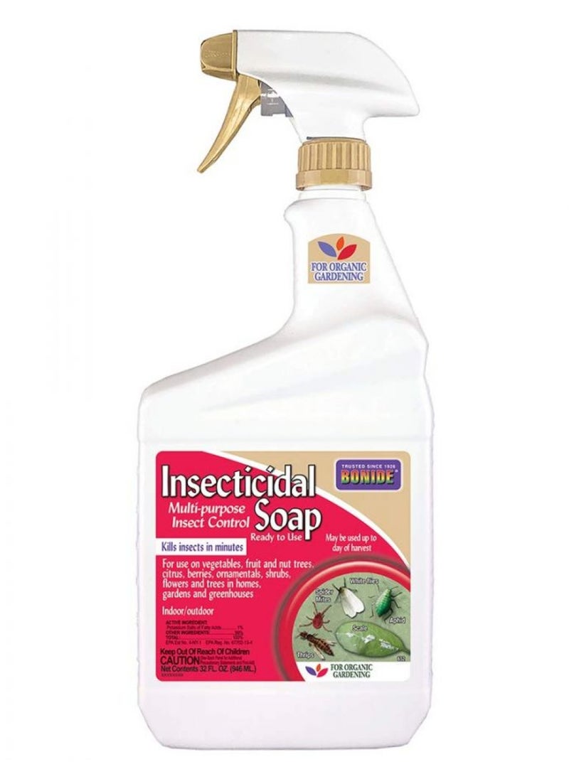 Bonide Insecticidal Soap, 32 oz Ready-to-Use Spray Multi-Purpose Insect Control for Organic Gardening Indoor and Outdoor